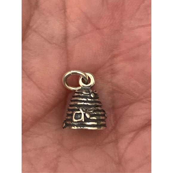 .925 Bee Hive Sterling Silver Jewelry Charm #bees - Picture 4 of 4